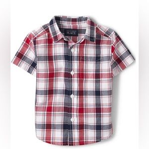 Boys Childrens Place NWOT Plaid Button Down - Sz XL (14)